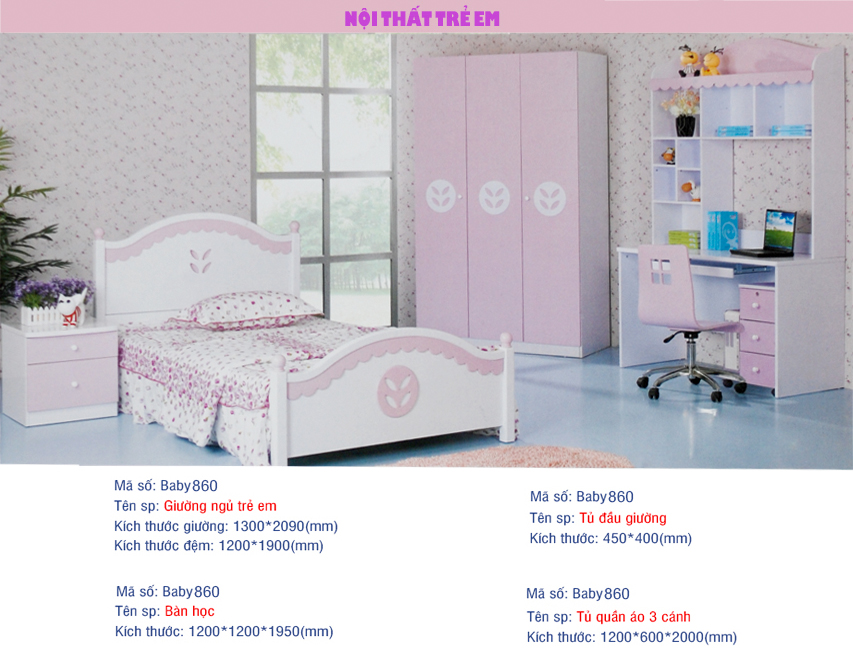 Bàn học cao cấp cho bé gỗ công nghiệp BABY 860H (1232) 