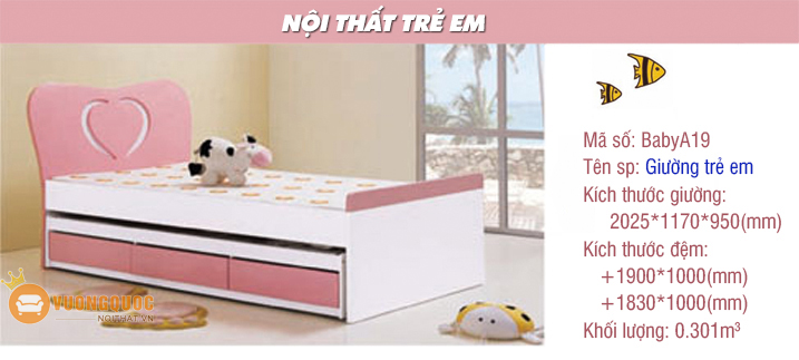 Giường tầng hộp cho bé gái BABY A19 Giường tầng hộp cho bé gái BABY A19