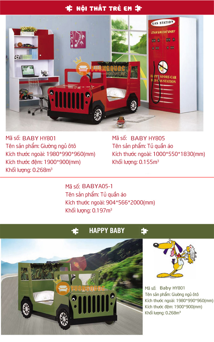 Bàn học nhập khẩu phong cách hiện đại BABY HY801