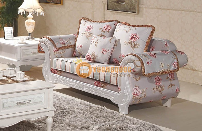 Sofa phòng khách tân cổ điển họa tiết tinh tế FOSH810-1