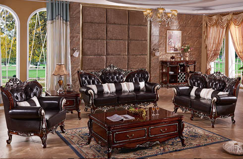 Bộ sofa gỗ sồi OAK phong cách tân cổ điển RA909