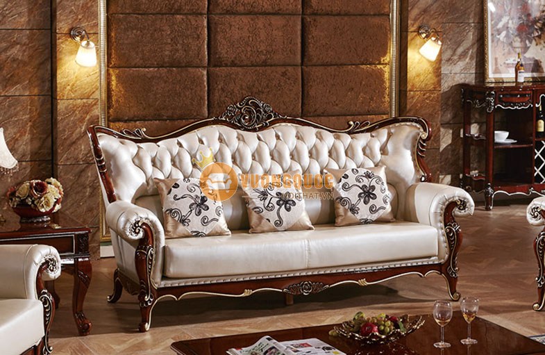 Bộ sofa phòng khách gỗ sồi OAK quý phái RA914
