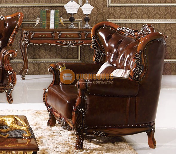 Bộ sofa gỗ cổ điển cao cấp phong cách Châu Âu RA913