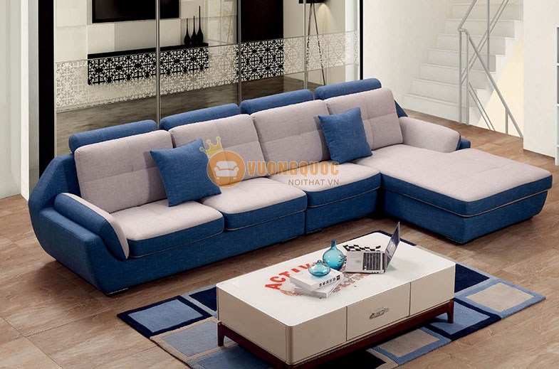 Bộ sofa phòng khách màu xanh coban CSSBY6003
