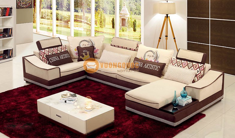 Bộ sofa phòng khách chữ U tinh tế CSSBY6020