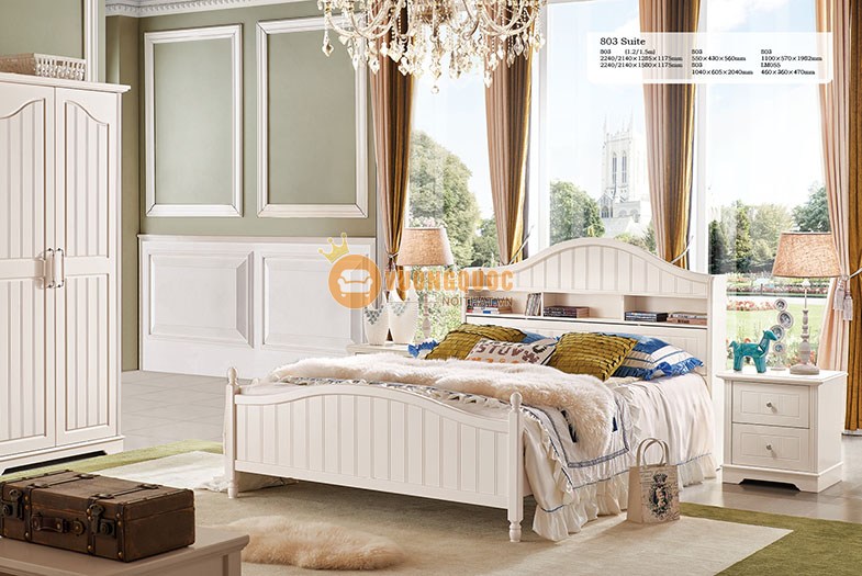 Giường ngủ gỗ công nghiệp phong cách hiện đại JY803G