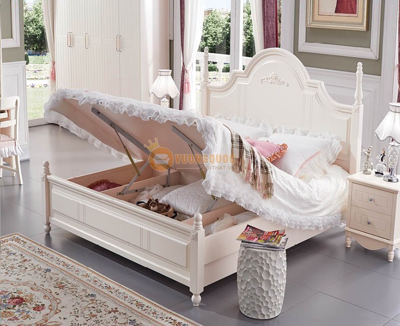 Giường ngủ ngăn để đồ hiện đại JY867G