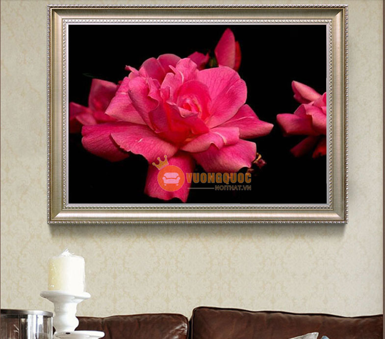 Tranh trang tri họa tiết hoa hồng HYY233-2