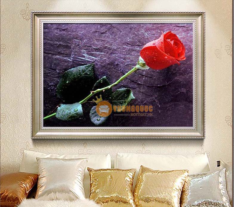 Tranh trang tri họa tiết hoa hồng HYY233-1