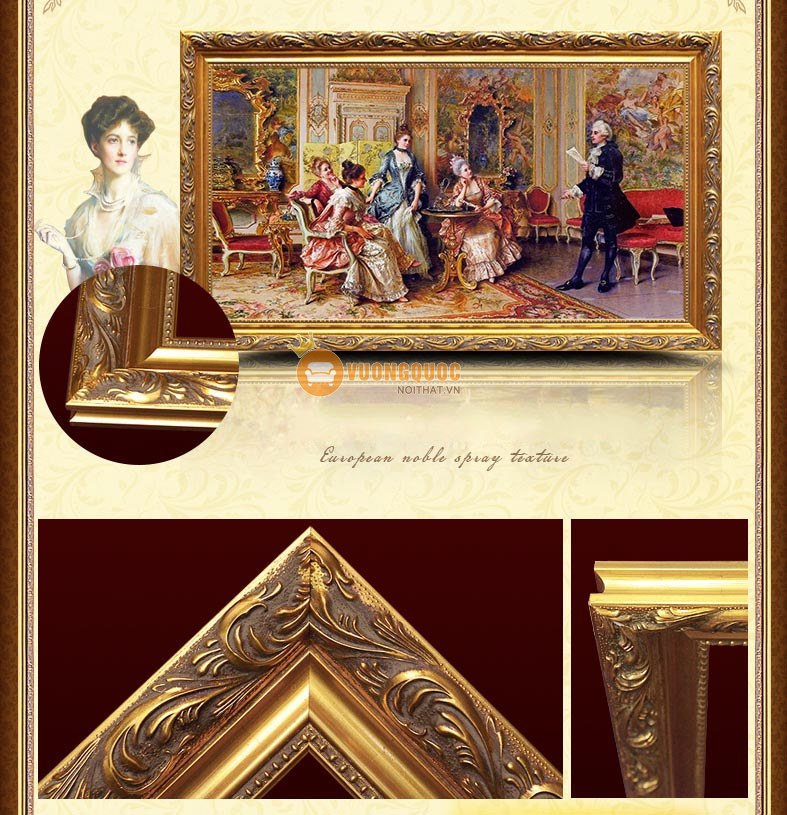 tranh sơn dầu cổ điển châu âu hyy109-8