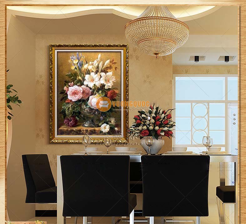 tranh trang trí hoa tân cổ điển HYY129-5