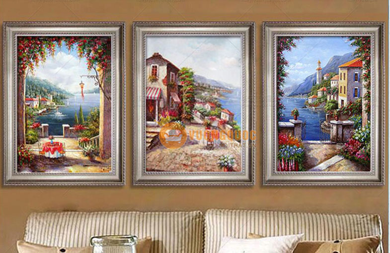 Tranh trang trí phòng khách sang trọng HYY234-3