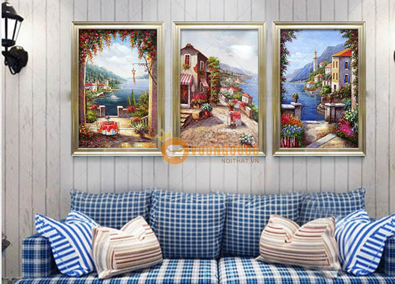 Tranh trang trí phòng khách sang trọng HYY234-5