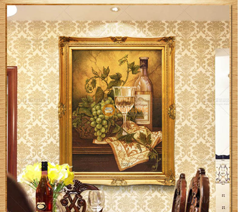 tranh trang trí phòng ăn tân cổ điển HYY137-4