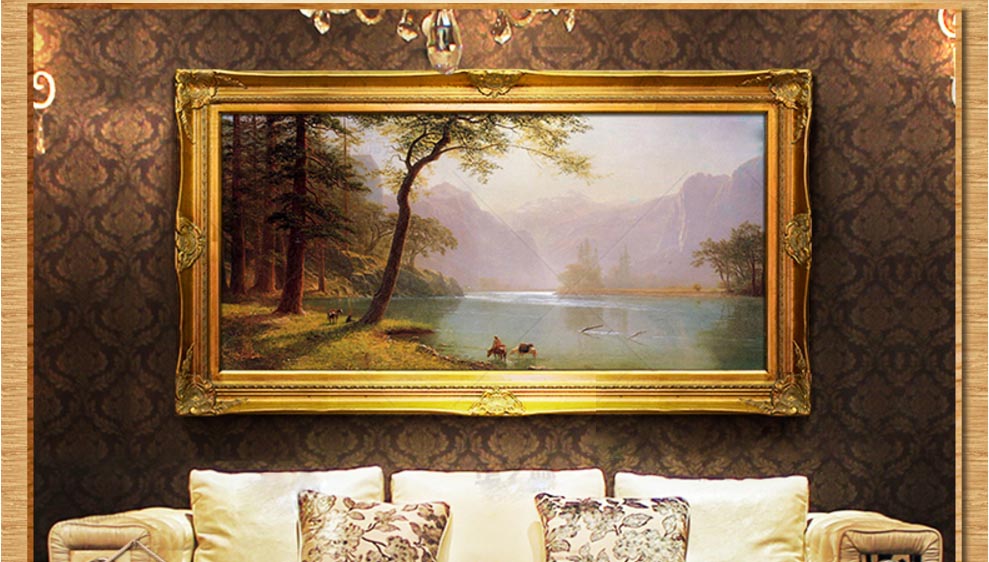 tranh-trang-tri-co-dien-khu-rung-HYY188-4 Tranh trang trí cổ điển khu rừng HYY188-4