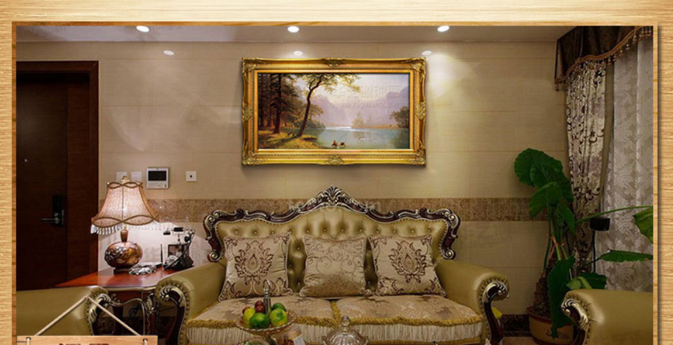 tranh-trang-tri-co-dien-khu-rung-HYY188-6 Tranh trang trí cổ điển khu rừng HYY188-6