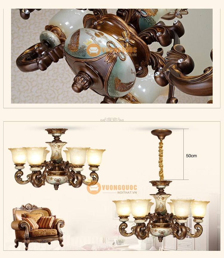 đèn chùm nghệ thuật tân cổ điển ML112-2