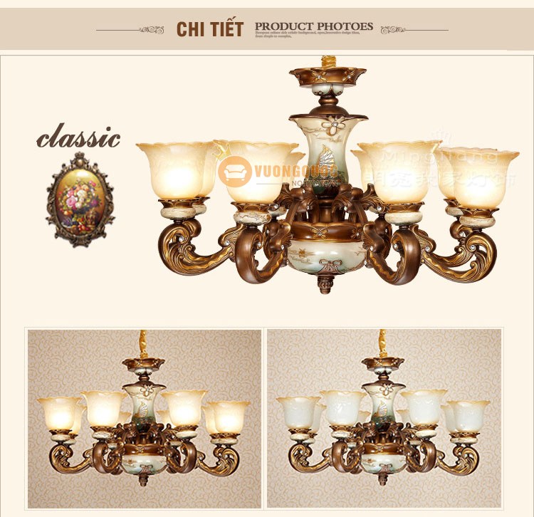 đèn chùm nghệ thuật tân cổ điển ML112-6