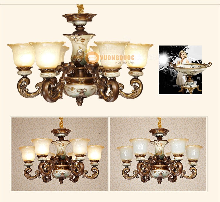 đèn chùm nghệ thuật tân cổ điển ML112-7