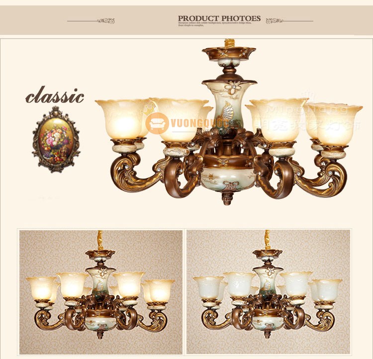 đèn chùm nghệ thuật tân cổ điển ML112-9
