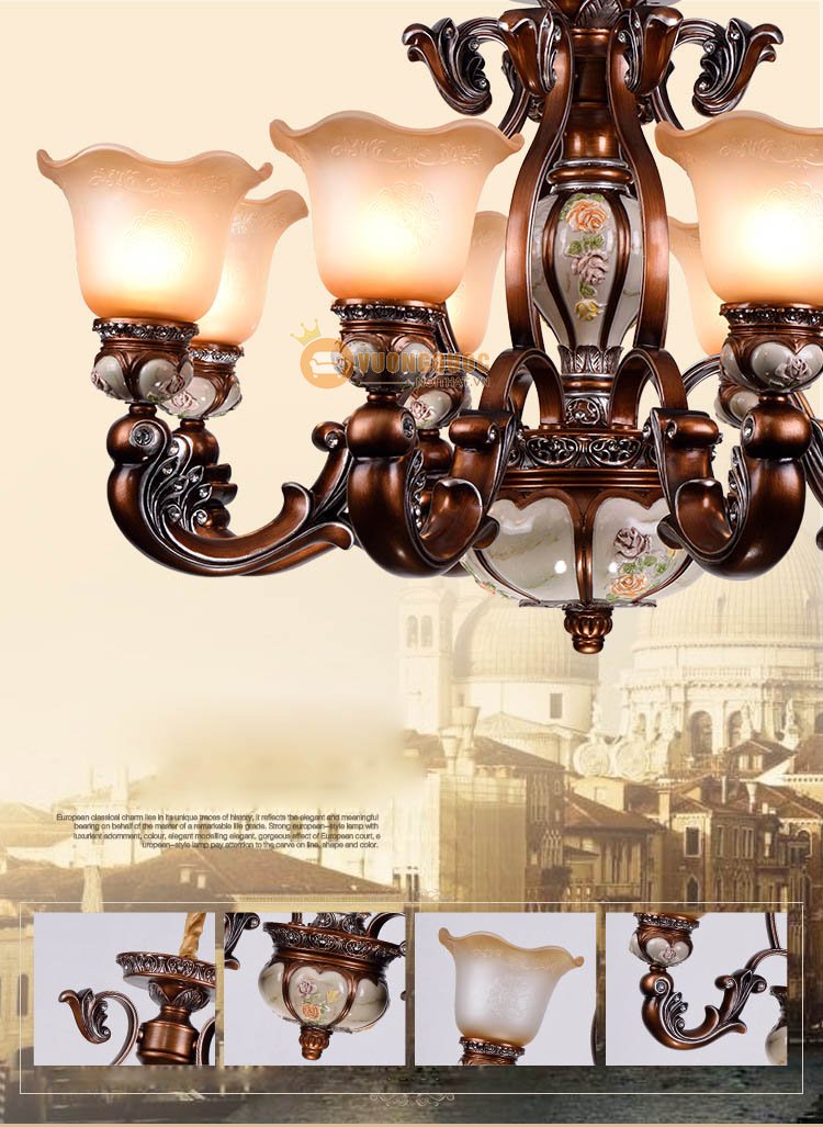 Đèn chùm gỗ nhập khẩu snag trọng ML123-1