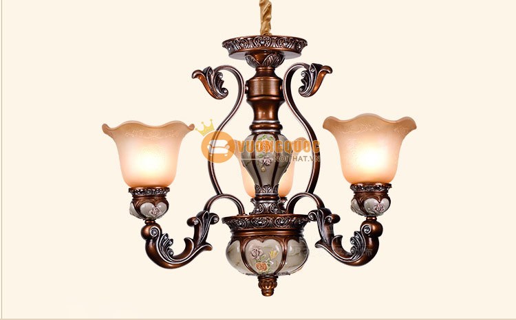 Đèn chùm gỗ nhập khẩu sang trọng ML123-10