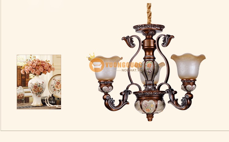 Đèn chùm gỗ nhập khẩu sang trọng ML123-11