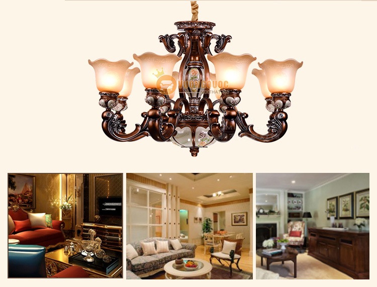 Đèn chùm gỗ nhập khẩu sang trọng ML123-14