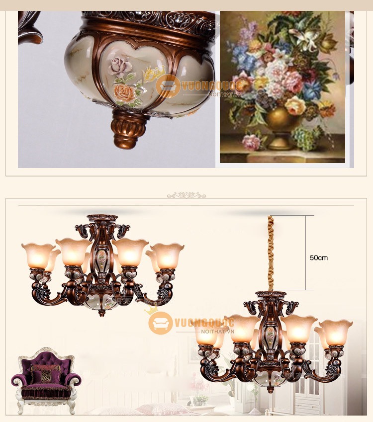 Đèn chùm gỗ nhập khẩu snag trọng ML123-2