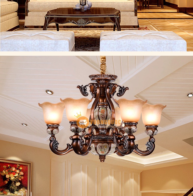 Đèn chùm gỗ nhập khẩu snag trọng ML123-4