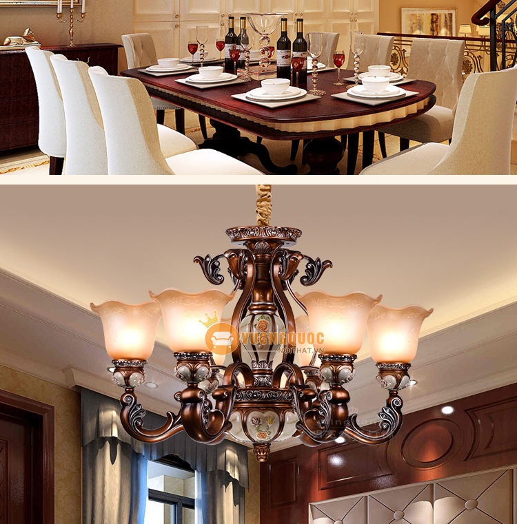 Đèn chùm gỗ nhập khẩu snag trọng ML123-5