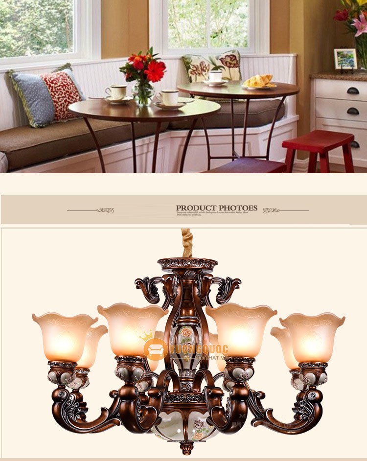 Đèn chùm gỗ nhập khẩu snag trọng ML123-7