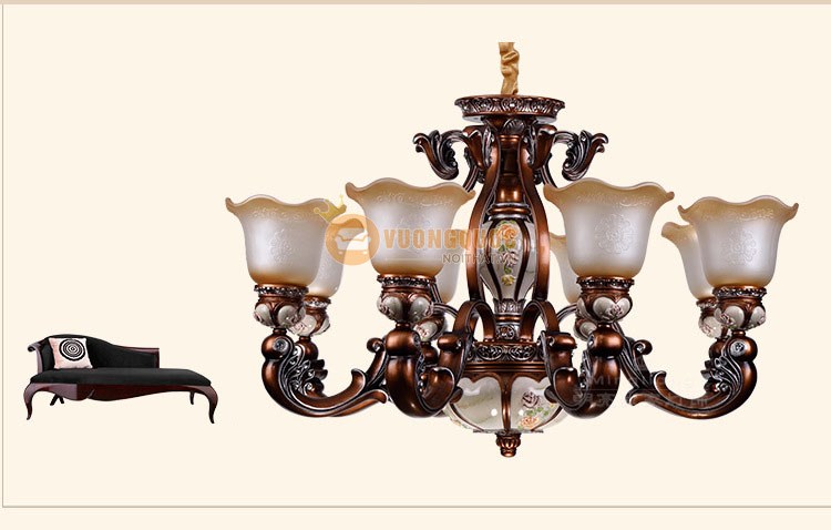 Đèn chùm gỗ nhập khẩu snag trọng ML123-8