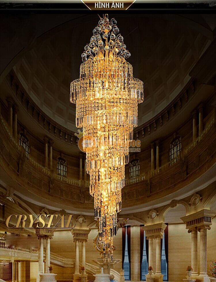Đèn chùm pha lê đẹp trang trí sảnh khách sạn CM188
