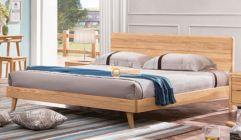 Giường ngủ gỗ đẹp đơn giản trang nhã CGN5A102G