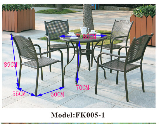 bộ bàn ghế sân vườn kiểu dáng cổ điển ZXFK005-1