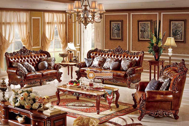 4 mẫu sofa phòng khách Tân cổ điển cao cấp cho biệt thự sang trọng