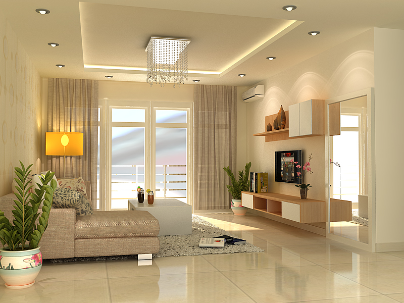Đèn LED ốp trần cho phòng khách hiện đại: Sử dụng đèn LED ốp trần hiện đại trong phòng khách của bạn sẽ tạo ra khái niệm \