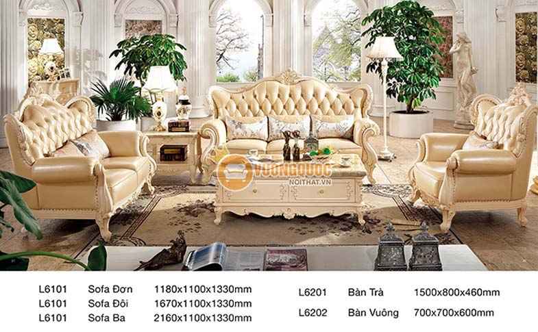 Sofa tân cổ điển phong cách hoàng gia JHP L6101