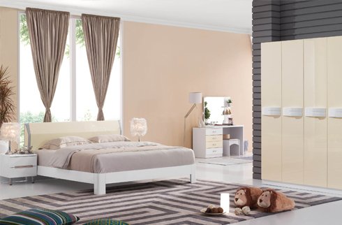 PHÒNG NGỦ THỜI THƯỢNG LJ220 ( GIƯỜNG 1.5M + TAB GIƯỜNG + TỦ 3 CÁNH + BÀN GHẾ TRANG ĐIỂM )