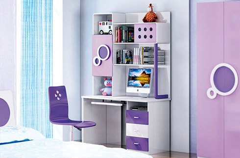 Bàn học trẻ em nhập khẩu màu tím đang yêu HHM816B