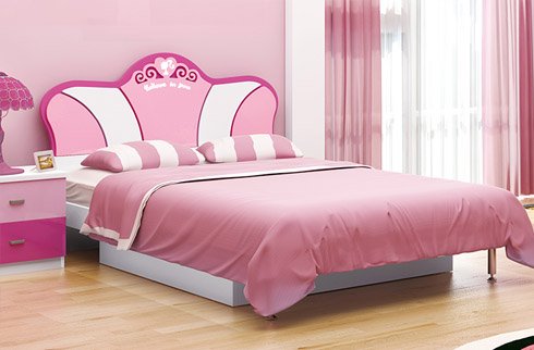 Giường ngủ công chúa cho bé gái màu hồng HHM810G