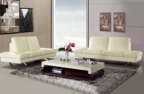 Bộ sofa phòng khách hiện đại màu trắng tinh khôi CSSD7336