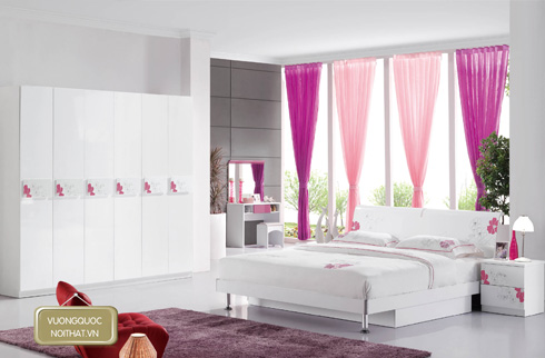 Giá phòng ngủ hiện đại màu sắc nhẹ nhàng LJH835