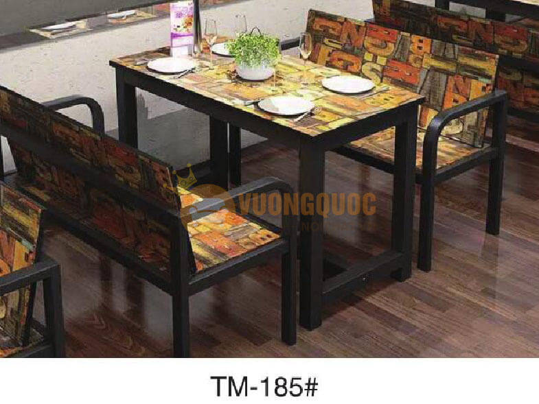 Bộ bàn ghế nhà hàng kiểu dáng sáng tạo HOY TM185
