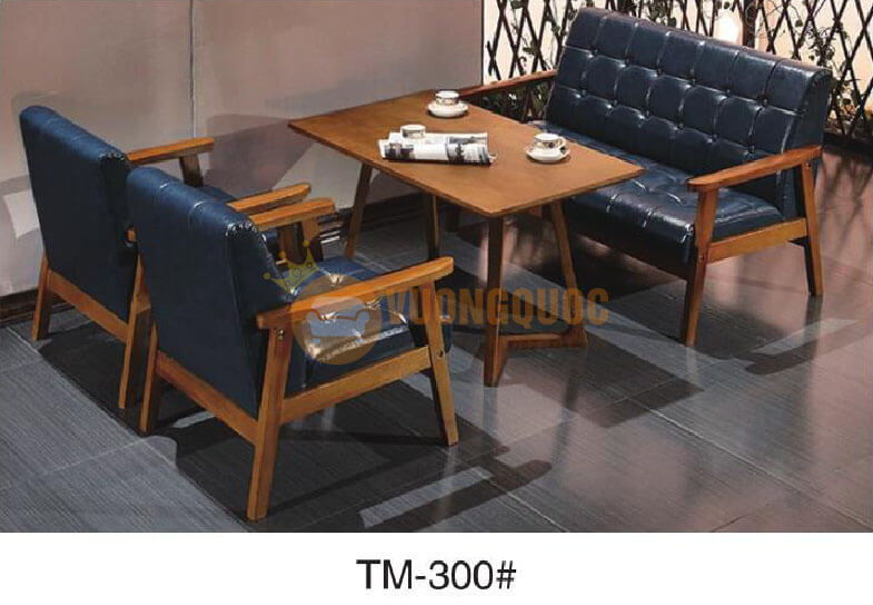 Bộ Bàn Ghế Sofa Cafe Màu Xanh Lam Sang Trọng Hoy Tm300