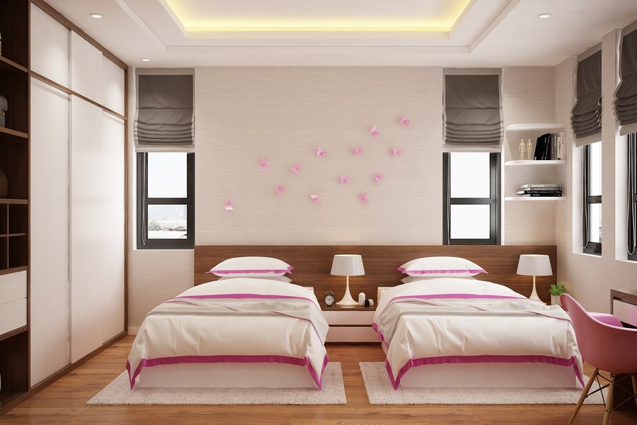 Tham khảo những thiết kế phòng ngủ 2 giường đẹp sang chảnh nhất