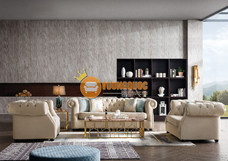 Bộ sofa phòng khách phong cách Châu Âu CSM 6254