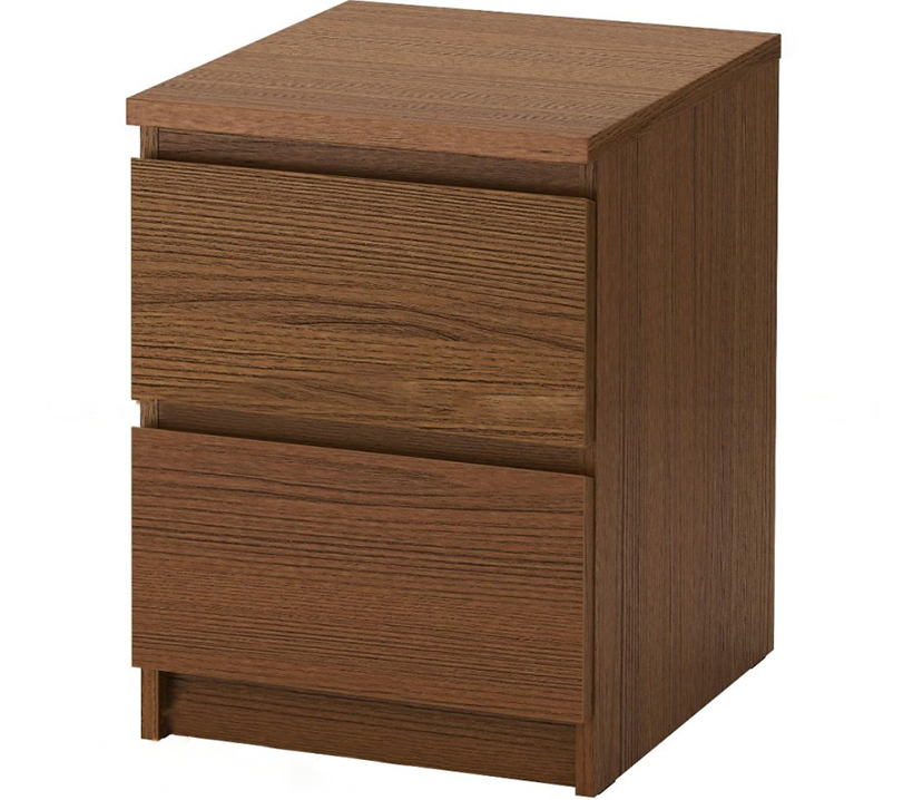 Kệ Tủ Đầu Giường Gỗ MDF Melamine Màu Xám Vân Gỗ Hộc Kéo Đen Mờ Đẹp