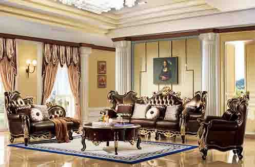 Bộ sofa phòng khách cổ điển phong cách hoàng gia LF972-656BT